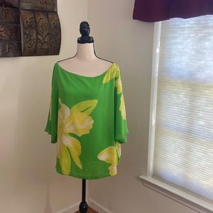 Ny & Co Floral Off The Shoulder Kimono Blouse